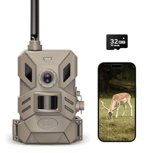 OUTDOOR EXPERT 4G Cellular Trail Camera,36MP Hunting Camera with No Glow 940nm IR Led Night Vision,HD Video IP66 Waterproof Game Cam,90FT Flash Range