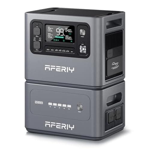 AFERIY 4096Wh Portable Power Station,P280 Generator with 1 Extra Battery | Expandable Capacity LiFePO4 Battery Backup,300W DC and 120V 2800W AC Solar