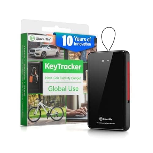 GlocalMe KeyTracker Global GPS Tracker for Luggage, Vehicles, Car, Kids, Wordwide Positioning Unlimited Distance Item Finder, Real Time Tracking with