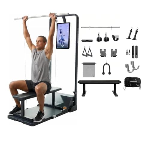 Speediance Gym Monster, Works & Adjustable Barbell Hooks & Skiing Handles 2 & Weight Lifting Belt & Extender Belt Attachment Bundle
