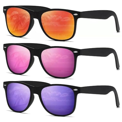 DEMIKOS Sunglasses Men Polarized Sunglasses for Mens Womens Retro Mirror Lens for Driving Fishing UV Protection