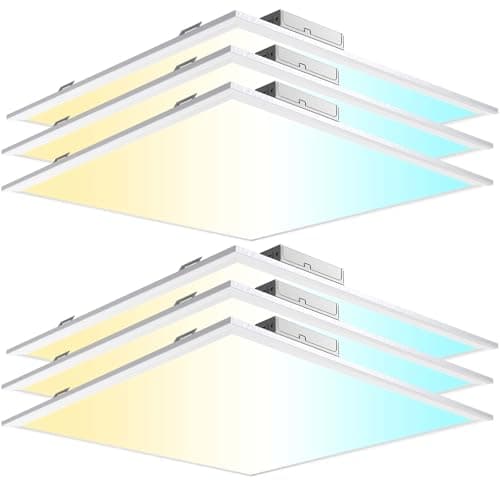 AIKVSXER 6 Pack 2x2 LED Flat Panel Light 40W 3000K/4000K/5000K Switchable | 4400LM Triac Dimmable 2x2 Led Light Drop Ceiling, AC 120V Back-Lit