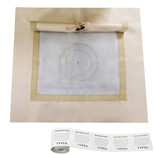 DANCHEL OUTDOOR Stove Jack Kit with Rain Flap Cover for Dia. 4''/5.85'', Fire Resistant Wood Stove Hole for Canvas Tent Hot Tent Chimney, Side Wall