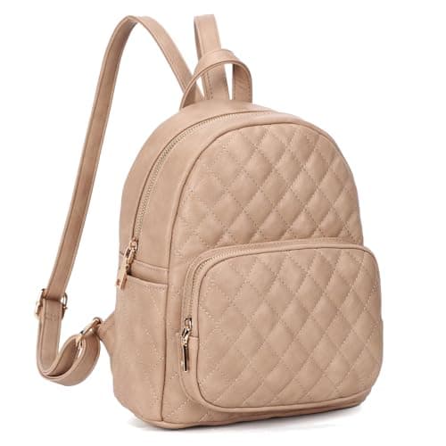 Quilted Small Backpack for Women PU Leather Casual Handbag Daypack Purse | Stylish Quilted Design, water-resistant premium PU leather, matches all