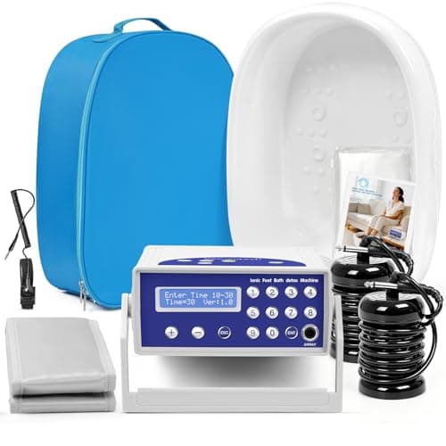 Veicomtech Foot Detox Machine with Basin & Heating Belt | 2-in-1 Ionic Foot Bath Detox Machine, Ionic Foot Spa with Blue Bag, Detox Foot Spa for