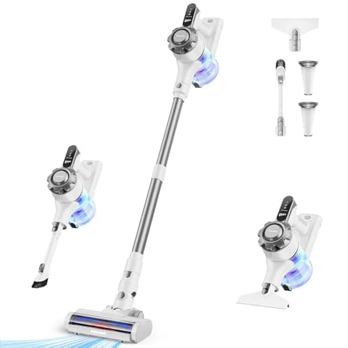 Trucozie Cordless Vacuum Cleaner, 8-in-1 Lightweight Stick Vacuum with 45mins Runtime, Powerful Suction, Vacuum Cleaners for Home, Hardwood Floors,