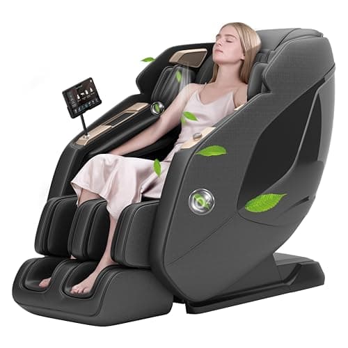 Real Relax 4D Massage Chair Full Body Zero Gravity SL Track Recliner | 20 Auto Modes, 6 Massage Technique, Backlit Toch Pad, Aromatherapy, Negative