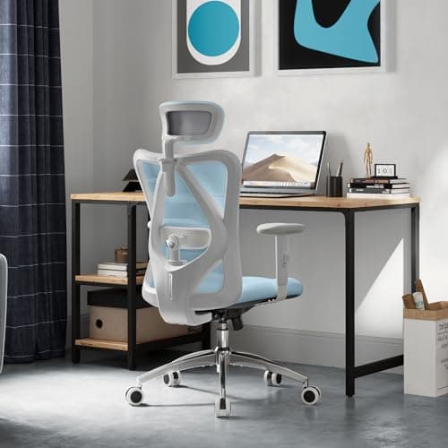SIHOO M18 Ergonomic Office Chair, Computer Desk Chair with Adjustable Headrest and Lumbar Support, High Back Executive Swivel Chair for Home Office