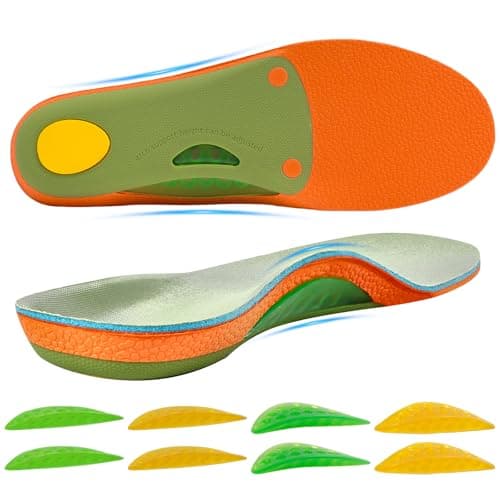 Plantar Pasciitis Relief Insoles- Orthotics Inserts for Standing All Day, Height Adjustable Arch Support Inserts for Men Women, Shoe Insoles, Flat