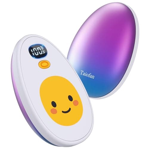 Hand Warmers Rechargeable, 2 Pack Cute Egg Design, LED Display, 4 Levels Fast Heating Magnetic Electric Hand Warmers, Portable Pocket Heater Gifts for