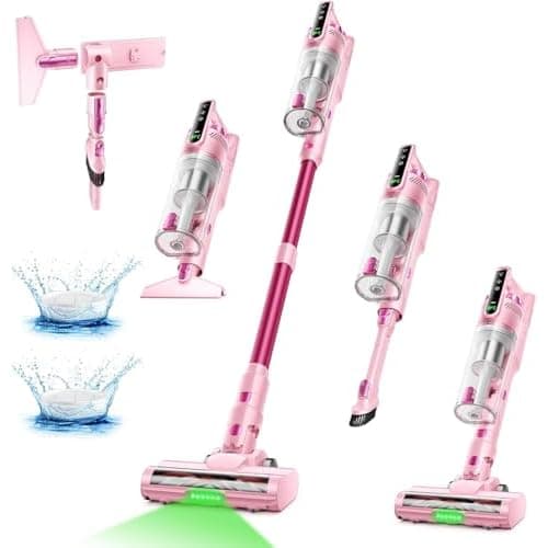 Trucozie Cordless Vacuum Cleaner, Self-Standing Lightweight Stick Vacuum with 50 mins Runtime, Powerful Suction, Anti-Tangle Wireless Vacuum for Home,