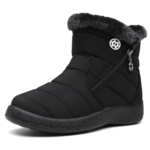 Hsyooes Snow Boots for Women Winter Boots Waterproof | Ladies Warm Booties, Fur Lined, Ankle Booties, Anti-slip, Cold Weather, Outdoor