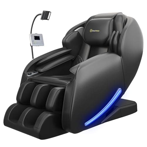 Real Relax Massage Chair Full Body with Unique Phone Controller, Zero Gravity 3D SL-Track Recliner with APP Control, Child Lock,Pause Button,