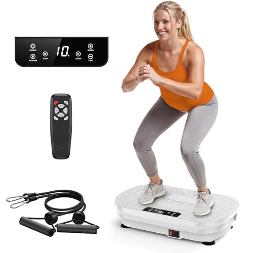 FEIERDUN Vibration Plate Exercise Machine, Vibration Plate for Lymphatic Drainage, Power Plate Vibration Platform for Weight Loss, Toning & Wellness