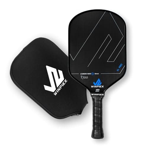 Pickleball Paddle, T700 Raw Carbon Fiber Pickleball Paddle, Thermoformed Pickleball Racket with 16 MM Polypropylene Honeycomb Core, Non Slip Grip,