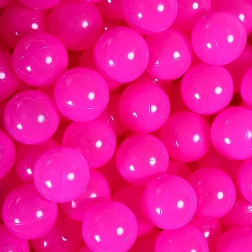GUESVOT Ball Pit Balls for Kids, Plastic Refill 2.2 Inch Balls, 100 Pack, Bright Colors, Phthalate and BPA Free, Includes a Reusable Storage Bag with