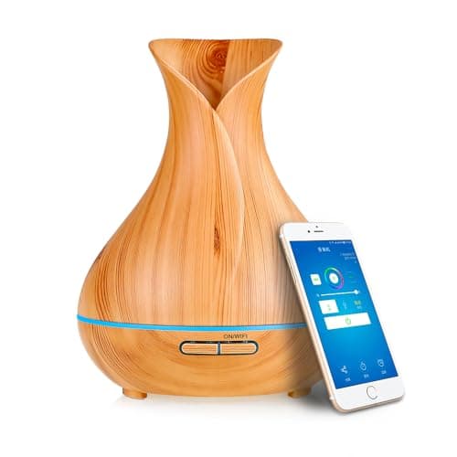 Smart WiFi Wireless Essential Oil Aromatherapy Diffuser, Compatible with Alexa & Google Home, Phone App & Voice Control, Large Ultrasonic Diffuser,