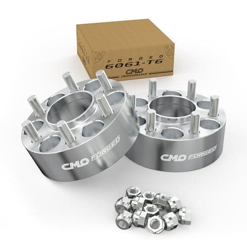 CMO 50mm (2") 6x139.7 Wheel Spacers 93.1mm Hubcentric M12x1.5 Studs 2PCS | 6061-T6 Forged, 10.9 Grade Studs, Anodized Finish, Direct Bolt On, For New