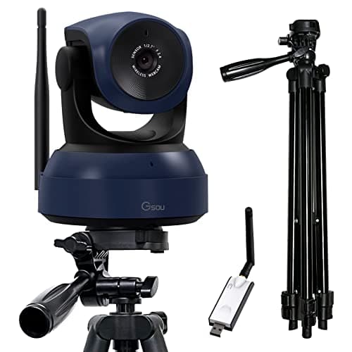 Gsou Wireless Webcam,1080P HD Video Calling and Streaming Camera,Plug and Play,Adjustable Field of Angle Computer Camera for