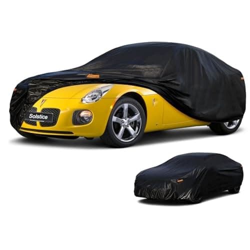 Kayme 7 Layers Waterproof Car Cover for Pontiac Solstice 2005-2009 | Thick heavy‑weight composite fabric, all‑weather wind‑dust‑UV protection,