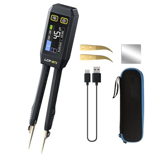 FNRSI Upgraded Version LCR-ST1 Mini Smart LCR Meter, SMD Tester, ESR Meter - 100Hz, 1kHz, and 10kHz Resistance Capacitance Inductance Continuity