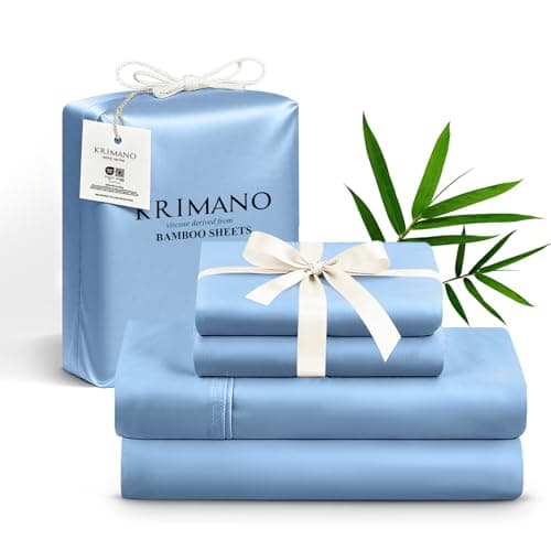 Bamboo Viscose Sheet Set Full Size, Cooling Sheets Bed Set 4pcs | 100% Organic Viscose Derived from Bamboo, Hotel Luxury Silky& Breathable for Hot