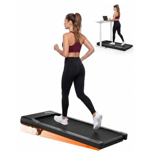 Superun Walking Pad with 6% Incline, Under Desk Treadmill for Home Office, 3 in 1 Portable Walking pad Treadmill with Remote Control, 2.5HP Quiet Mini