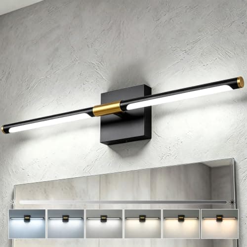 24-inch Bathroom Vanity Light, 6CCT Dimmable LED | 6 color temperatures, adjustable brightness, LED, memory function, night light mode, FCC-certified,