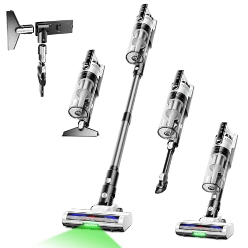 Trucozie Cordless Vacuum Cleaner, Self-Standing Lightweight Stick Vacuum with 50 mins Runtime, Powerful Suction, Anti-Tangle Wireless Vacuum for Home,