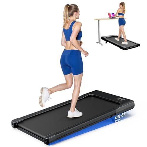Superun Walking Pad with 6% Incline, Under Desk Treadmill for Home Office, 3 in 1 Portable Walking pad Treadmill with Remote Control, 2.5HP Quiet Mini