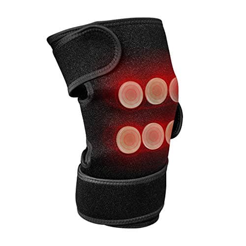 UTK Far Infrared Heating Pads for Knee Pain Relief, Hot to 148℉, Adjustable Heated Knee Brace Wrap with 6 Jades, 3 Timers Auto Shut Off, Heating Pad