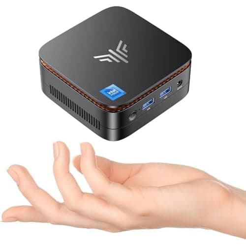 KAMRUI E1 Mini PC Computer, 12th Alder Lake- N95 up to 3.4 GH, 12GB DDR4 256GB M.2 SSD, Mini Desktop Computer, WiFi, BT, 4K, HTPC for Business, Home,