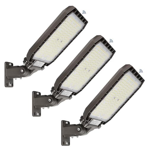 LTBLIGHT 3Pack 240W Dusk to Dawn Parking Lot Light Timed Dimmer Pole Lights | Heavy-duty aluminum housing,switchable 3CCT/W,easy installation,suitable