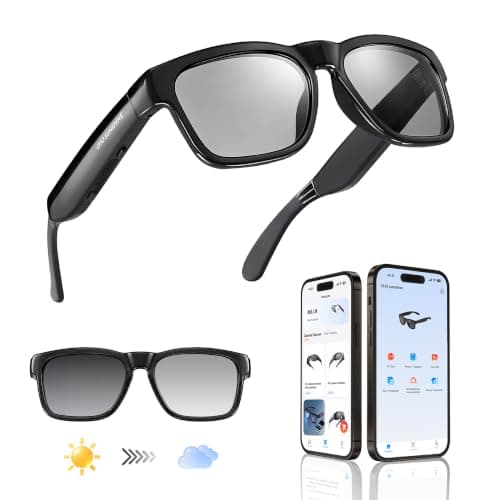 OhO sunshsine AI Glasses, Bluetooth Audio Sunglasses with 10H Playtime, ChatGPT Translation & Water Resistant Open Ear Glasses