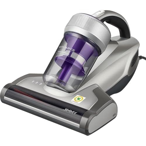 Jimmy Mattress Vacuum Cleaner, Anti-allergen Bed Vacuum Cleaner with UV-C Light & High Heating Tech, 14Kpa Suction 480W Powerful Handheld Vacuums for
