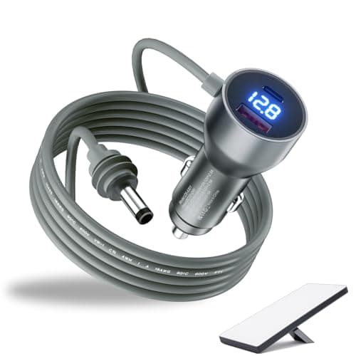 Starlink Mini Car Adapter Charger Cable,10FT DC 72W+USB A&C 30W, 12V-24V | Stable Power to Starlink Mini,Voltage Digital Display,Durable 18AWG Cable