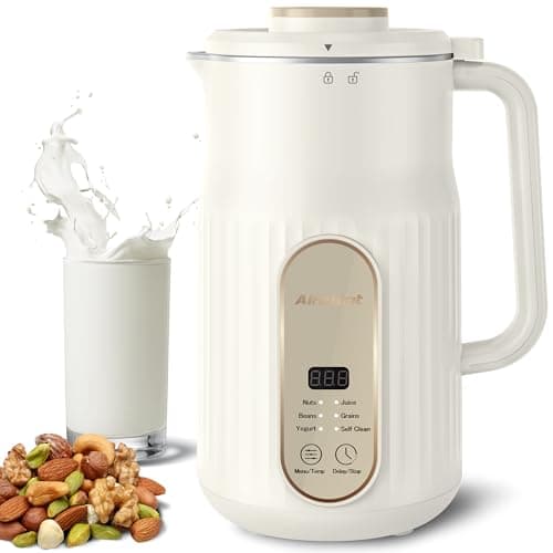Nut Milk Maker, AlfaBot N2 Automatic Almond Milk Machine for Homemade Plant-Based Milk, Oat, Soy, Yogurt, 5 Modes/35OZ Big Capacity Soy Milk Maker
