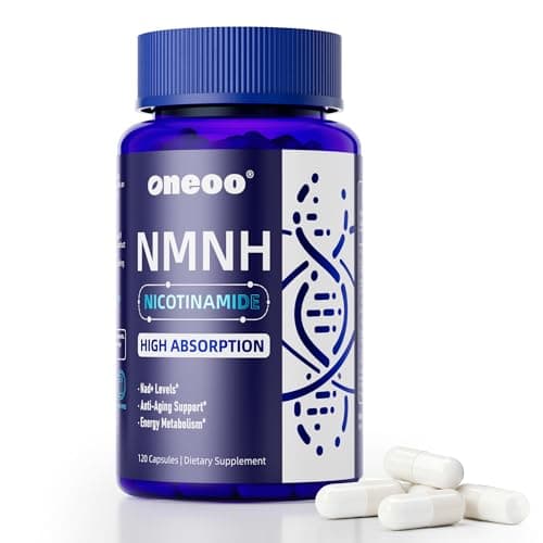 NMNH Supplement with NAD Supplement Maximum Potency with Resveratrol & Pterostilbene, CoQ10 & Black Pepper, for Cellular Energy, Anti-Aging Support,