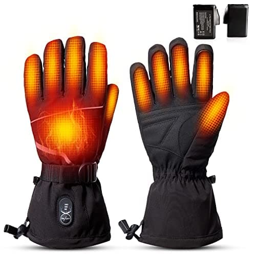 SNOW DEER Heated Gloves for Men and Women, 7.4V Rechargeable Electric with Touchscreen, Thermal Hand Warmers for Skiing, Hiking & Winter Outdoor