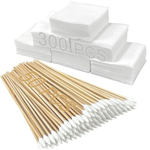 Gun Cleaning Supplies Kit for All Firearms - with 2'' Lint-Free Patches & 6'' Long Cotton Swabs - Professional Handgun, Rifle & Shotgun Maintenance