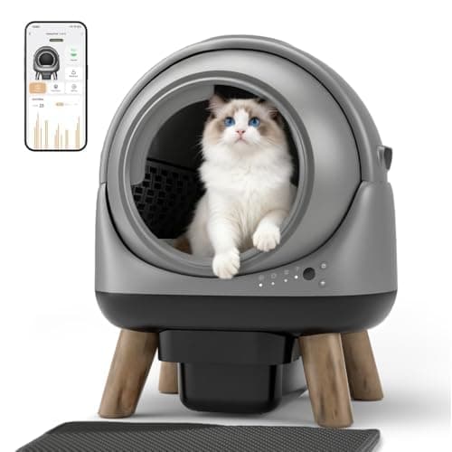 Self-Cleaning Litter Box, ZHMZ G1 Automatic Cat Litter Box for Multiple Cats, Self-Cleaning Robot with Smart App Control, Odor Control and Anti-Pinch