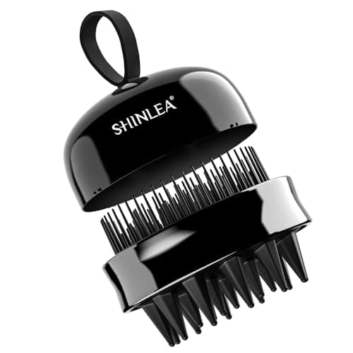 SHINLEA 2 in 1 Scalp Massager Hair Growth,Scalp Scrubber with Soft Silicone Bristles for Dandruff Removal,Shampoo Brush for Exfoliation,Head Massager
