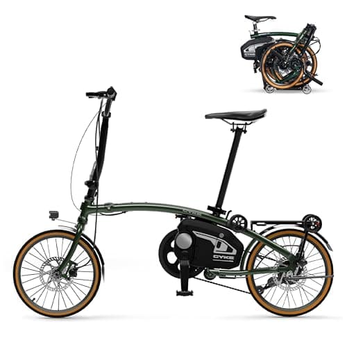 Kingfisher 16" Folding Electric Bike for Adults–65Nm Mid-Drive Motor, 57-Mile Range, 2H Fast Charge, 3-Speed Internal Gear Hub, Hydraulic