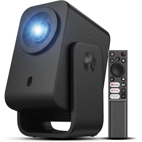TCL C1 Smart Projector 4K Support, Compatible with Google TV, WiFi and Bluetooth, Auto Focus/Keystone, 1080P HDR10, Dolby Audio, 285° Rotation Mini