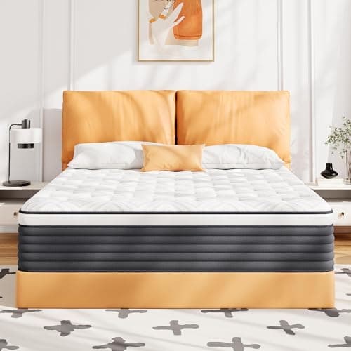 COOLMI 12 Inch Twin Hybrid Mattress, Memory Foam and Independent Spring, Soft and Comfortable Medium Firm Mattress, Pressure Relief, CertiPUR-US