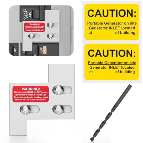 Generator Interlock Kit for General Electric GE 150 and 200 Amp Panels with 1 1/4 Spacing, Generator to House Hookup Kit for GE Generator Interlock