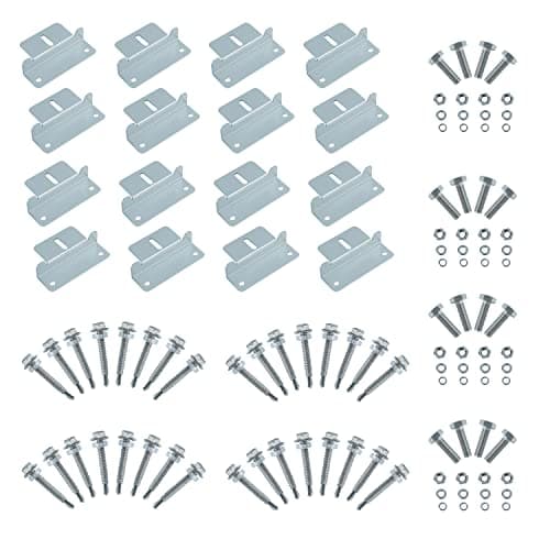 JJN Solar Panel Mount Z Brackets, 4 Sets 16 Units Solar Panel Mounting Brackets, Lightweight Aluminum Corrosion-Free Mounts for RVs Boats Trailers