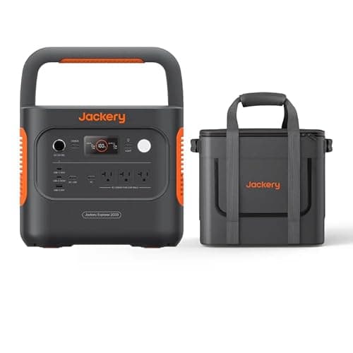 Jackery Explorer 2000 v2 Portable Power Station with Low Temperature Resistant Bag, 2042Wh/2200W LiFePo4 Battery, USB-C 100W Fast Charging for Extreme
