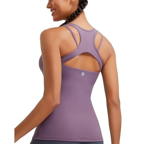 RUNNING GIRL Tank Tops with Built in Bras,Workout Racerback Tank Tops for Women Athletic Yoga Top