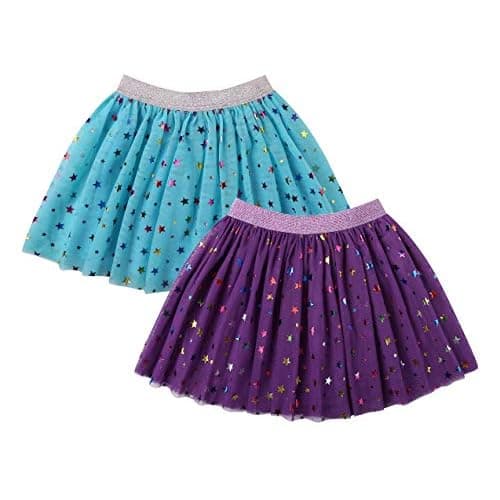 DANI CHINS Girl's Layered Tutu Skirt Tulle Princess Sparkle Skirt